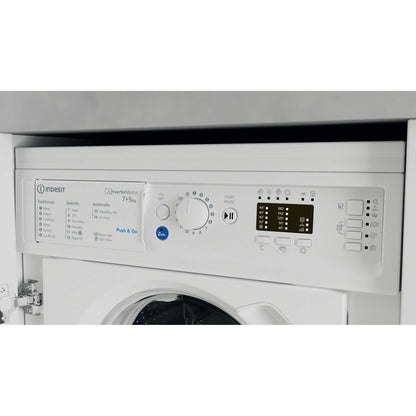 Indesit Push&Go 7kg Wash 5kg Dry 1400rpm Built-In Washer Dryer - BI WDIL 75148 UK