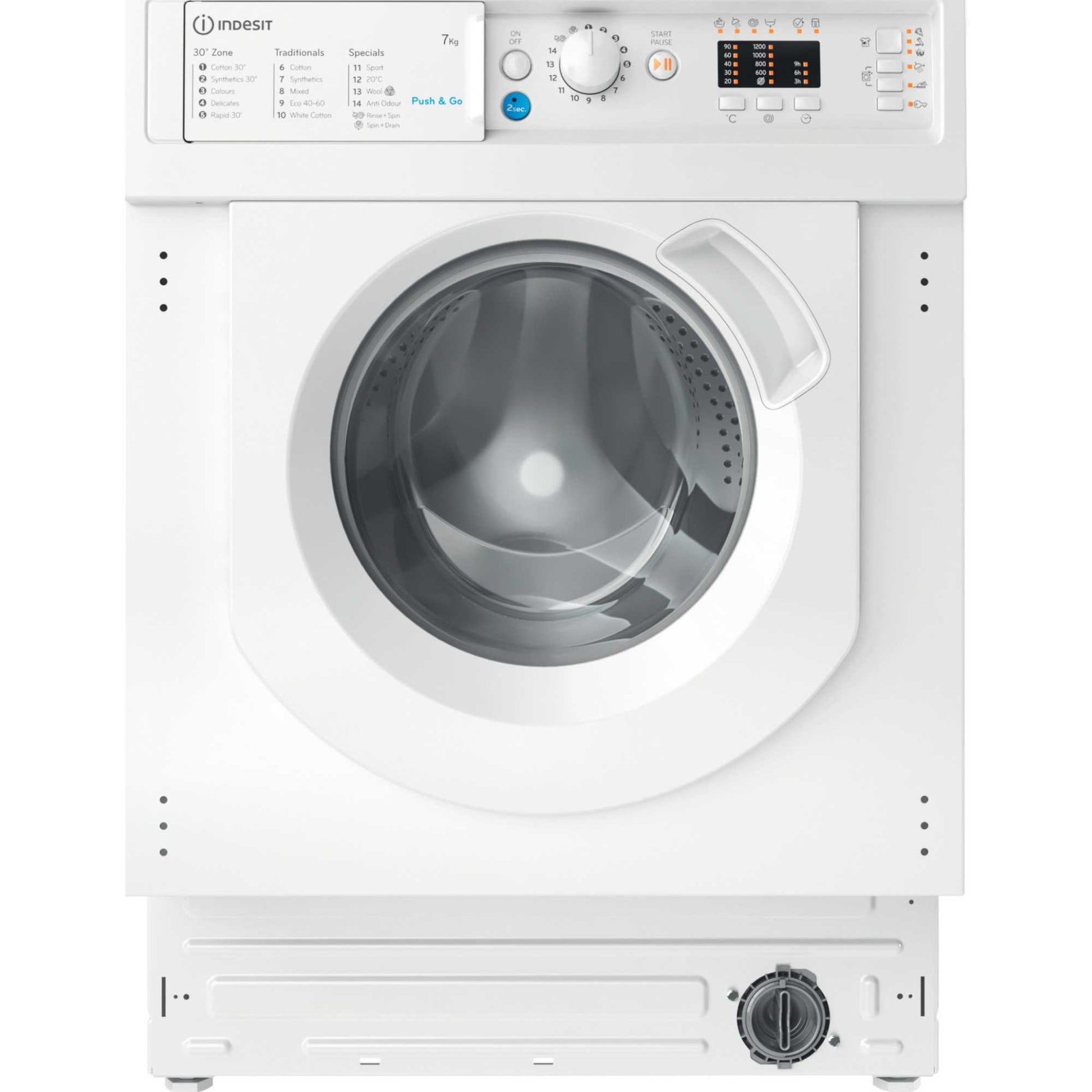 Indesit BI WMIL 71252 UK N Push&Go 7kg 1200rpm Built-In Washing Machine