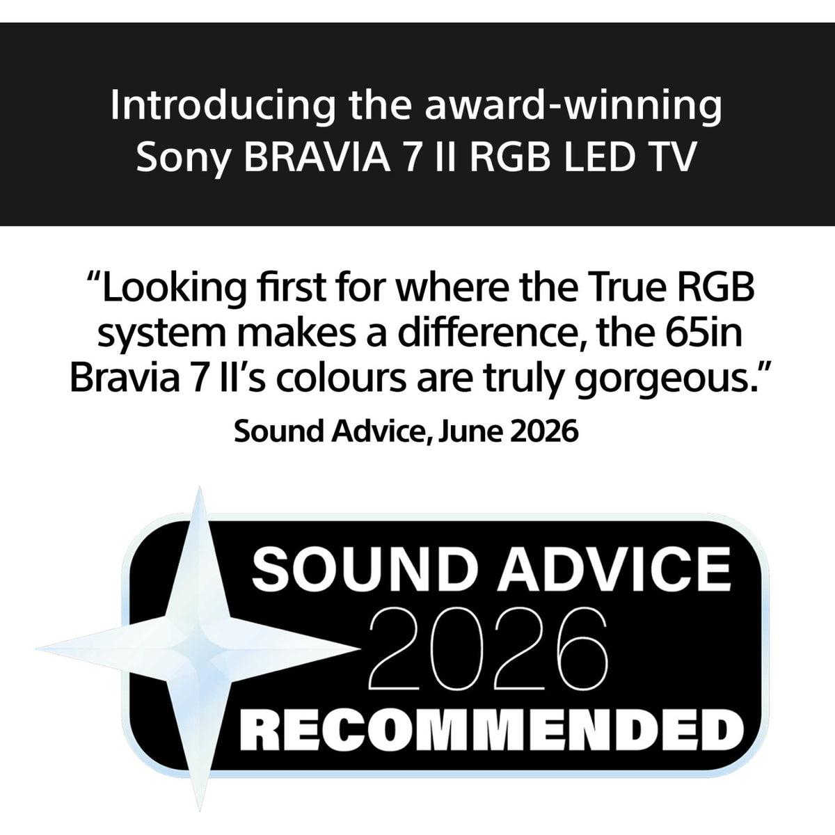 Sony BRAVIA 7 II XR75M2PB 85" 4K Ultra HD RGB LED HDR Smart TV - K85XR75M2PB