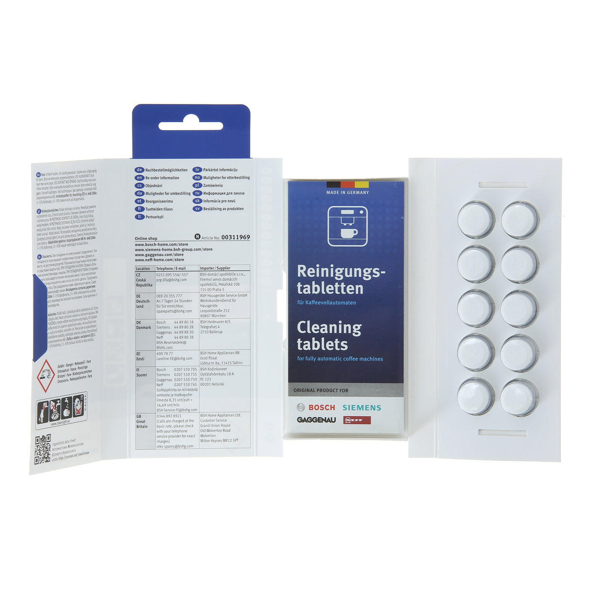 Coffee Maker Cleaning Tablets (Pack of 10) - 00312504