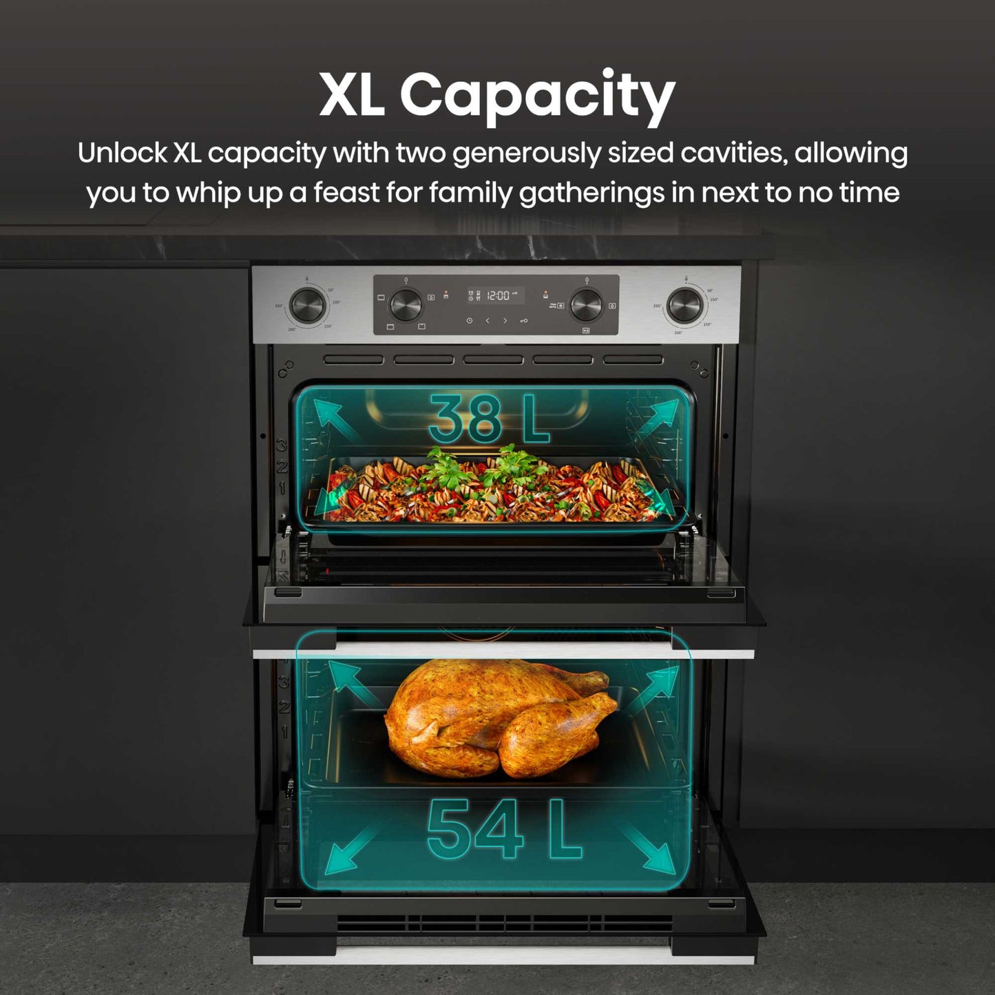 Hisense BUD714221CX Multi System Double Oven - Stainless Steel
