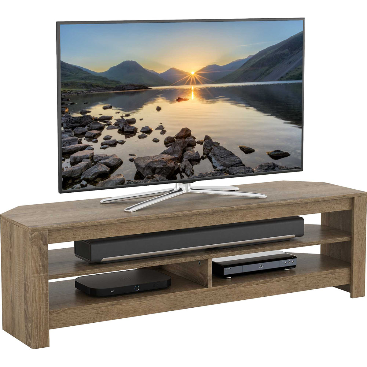 AVF CA140GO Calibre 140cm TV Stand - Rustic Sawn Oak
