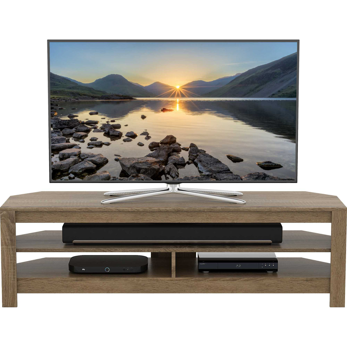 AVF CA140GO Calibre 140cm TV Stand - Rustic Sawn Oak