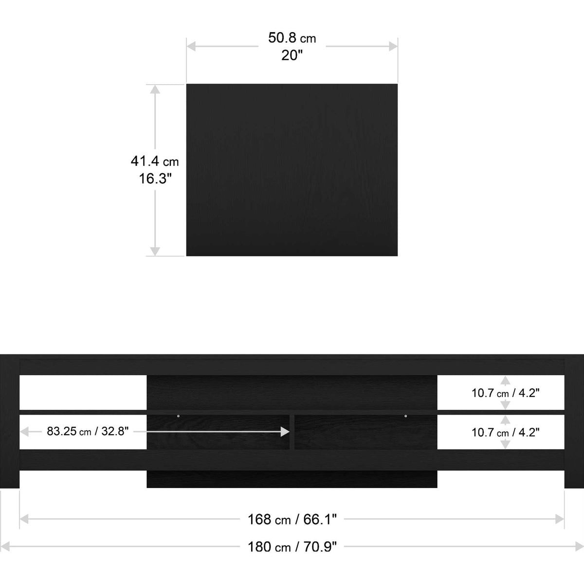 AVF CA180RBO Calibre 180cm TV Stand - Black Oak