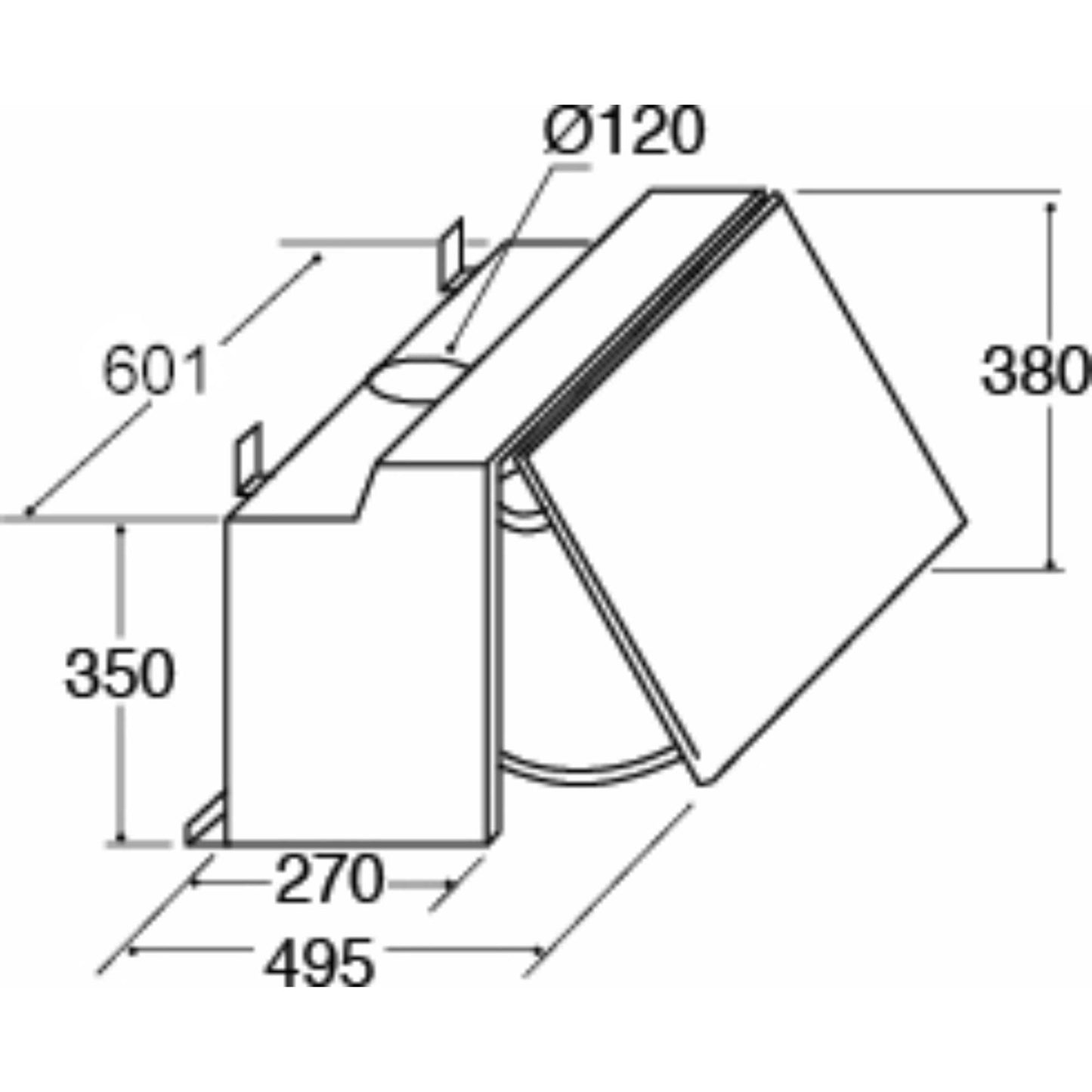 CDA EIN60SI 3 Speed Integrated Extractor Hood - Silver