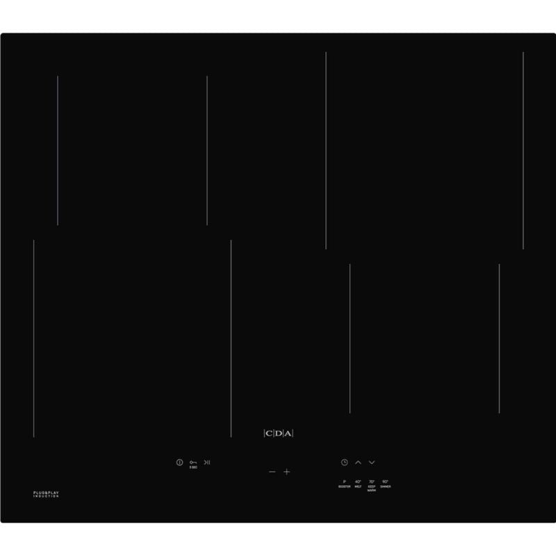 CDA HN6013FR 60cm 4 Burner Plug & Play Hob - Black