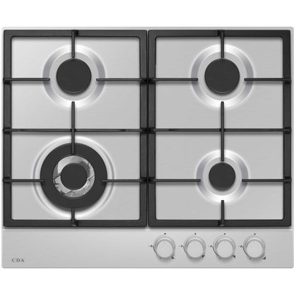 CDA HPG6200SS 4 Burner Gas Hob - Stainless Steel