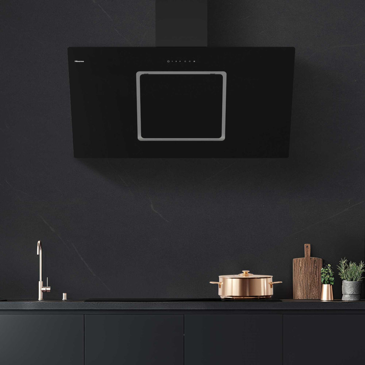 Hisense Hi4 Decorative CH10IN14BBUK 100cm Built-In Chimney Hood - Black