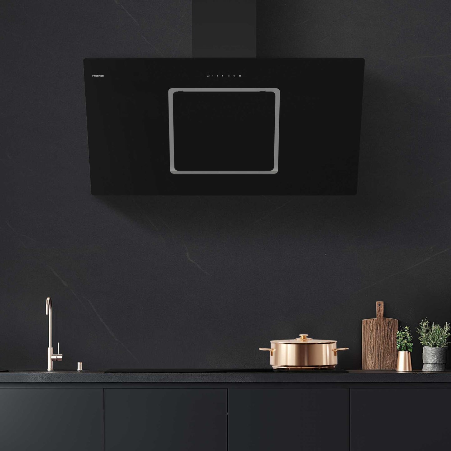 Hisense Hi4 Decorative CH10IN14BBUK 100cm Built-In Chimney Hood - Black