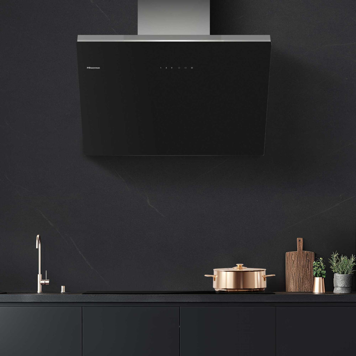 Hisense CH6IN14BXBUK 60cm Wall-Mounted Cooker Hood - Black