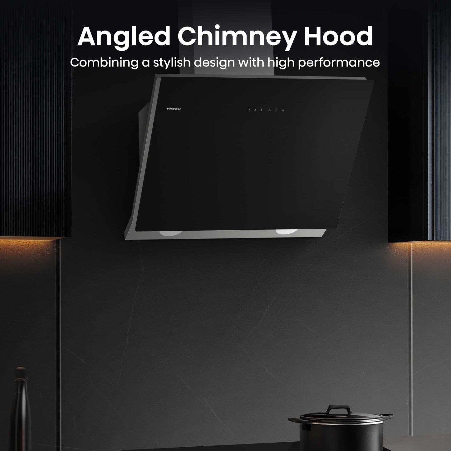 Hisense CH6IN14BXBUK 60cm Wall-Mounted Cooker Hood - Black