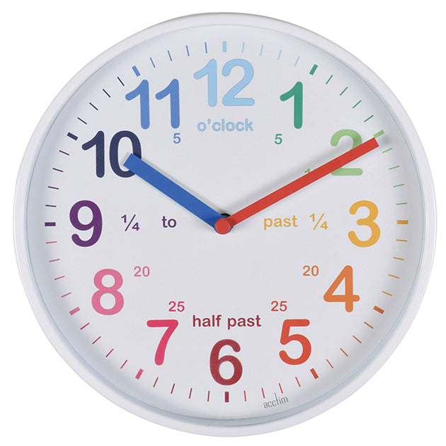 WICKFORD TIME TEACH WALL CLOCK WHITE