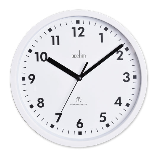 Nardo Radio Controlled Wall Clock White