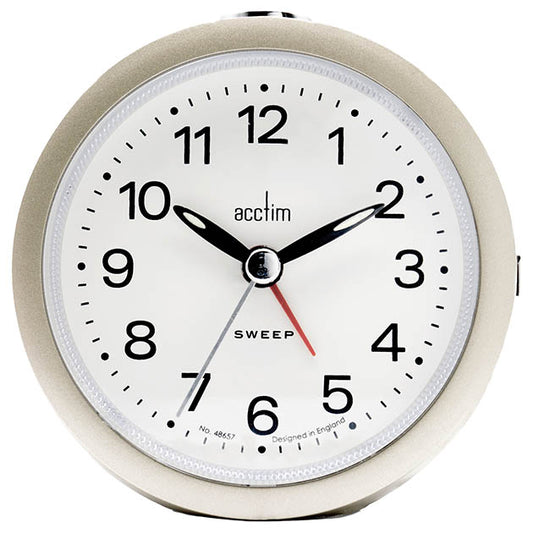 (DNO)ELANA NON-TICKING ANALOGUE ALARM CLOCK CHAMPA