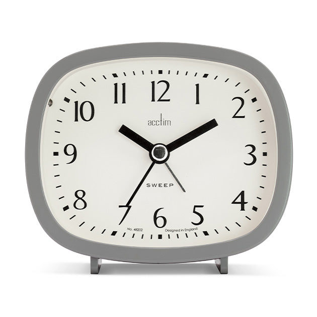 HILDA RETRO NON-TICKING ALARM CLOCK PIGEON GREY