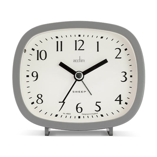 Hilda Retro Non-Ticking Alarm Clock Pigeon Grey