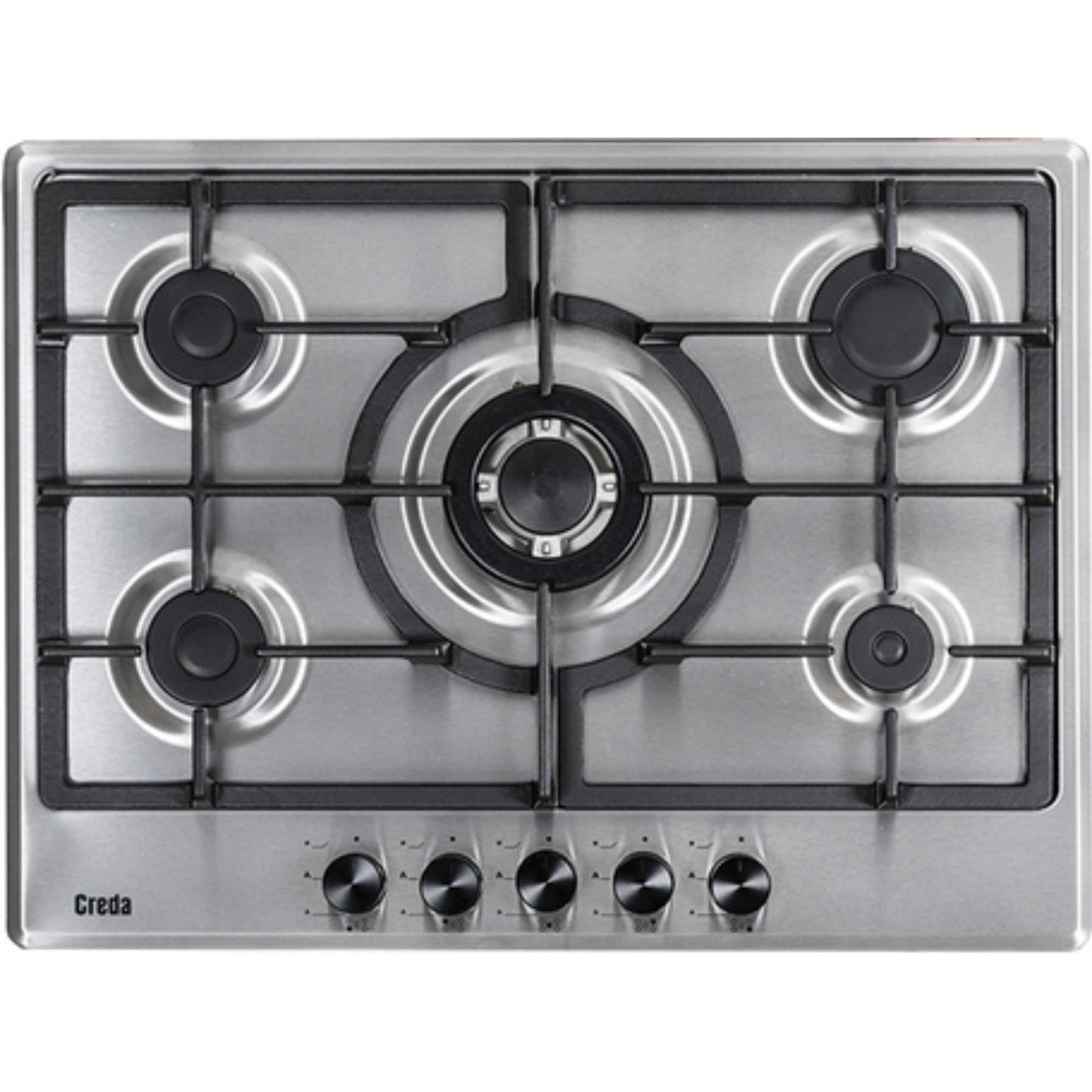Creda C70GFCWX 70cm 5 Burner Gas Hob - Stainless Steel