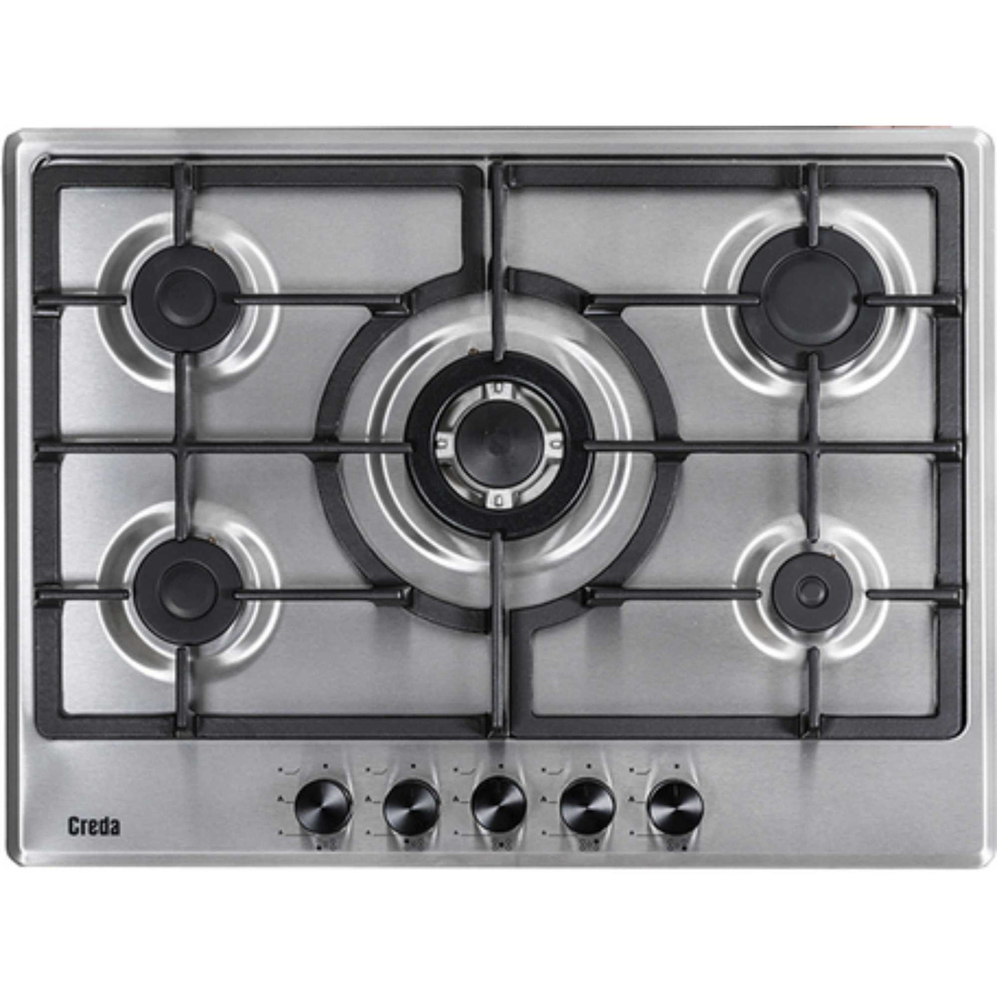 Creda C70GFCWX 70cm 5 Burner Gas Hob - Stainless Steel