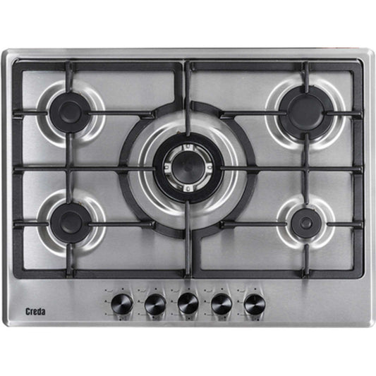 Creda C70GFCWX 70cm 5 Burner Gas Hob - Stainless Steel