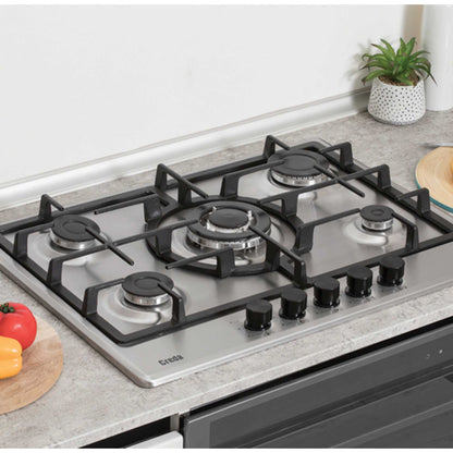 Creda C70GFCWX 70cm 5 Burner Gas Hob - Stainless Steel