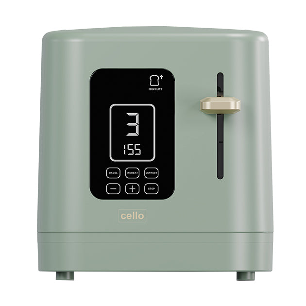 2 SLICE DIGITAL TOASTER GREEN