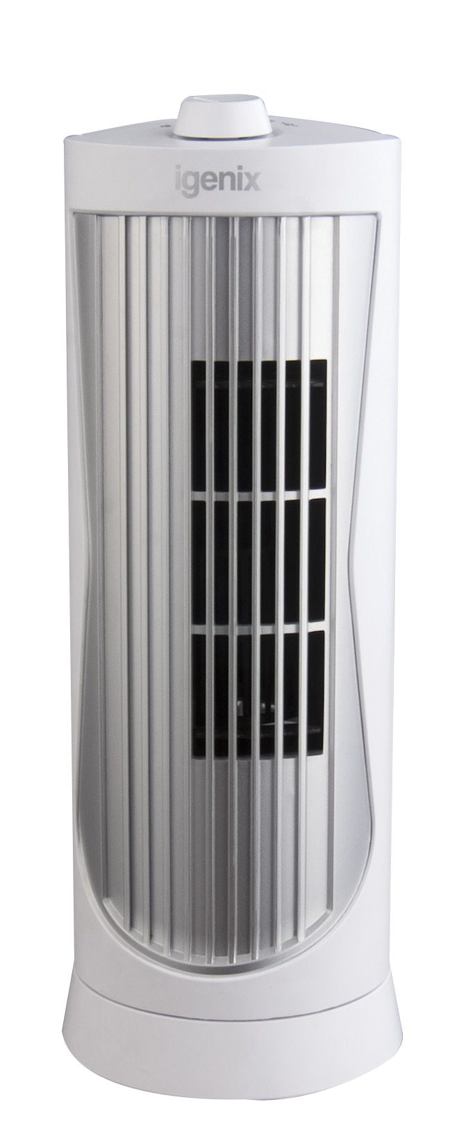 12 Inch Mini Tower Fan White And Silver