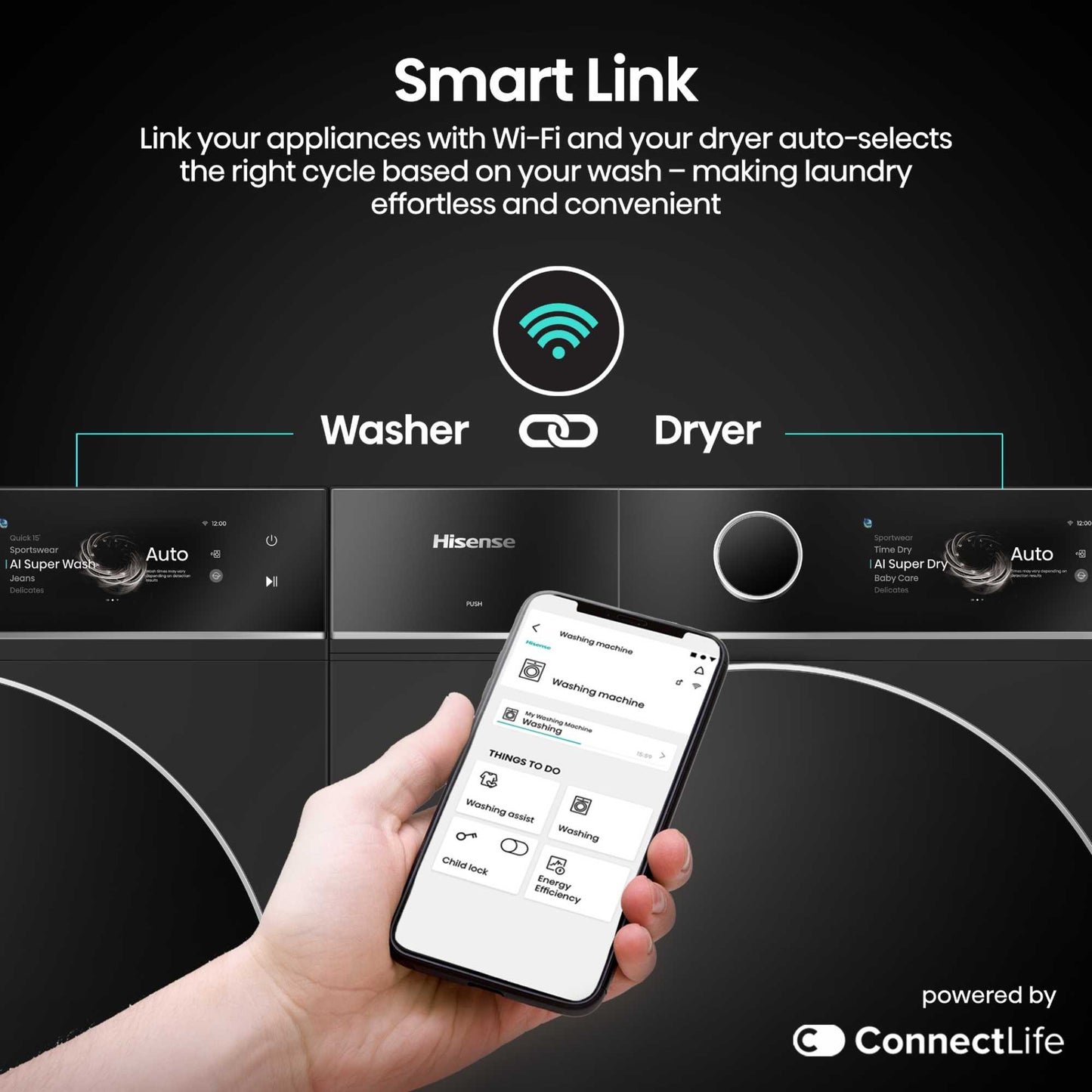 Hisense 10kg Heat Pump Tumble Dryer - DH7I108BBAB1