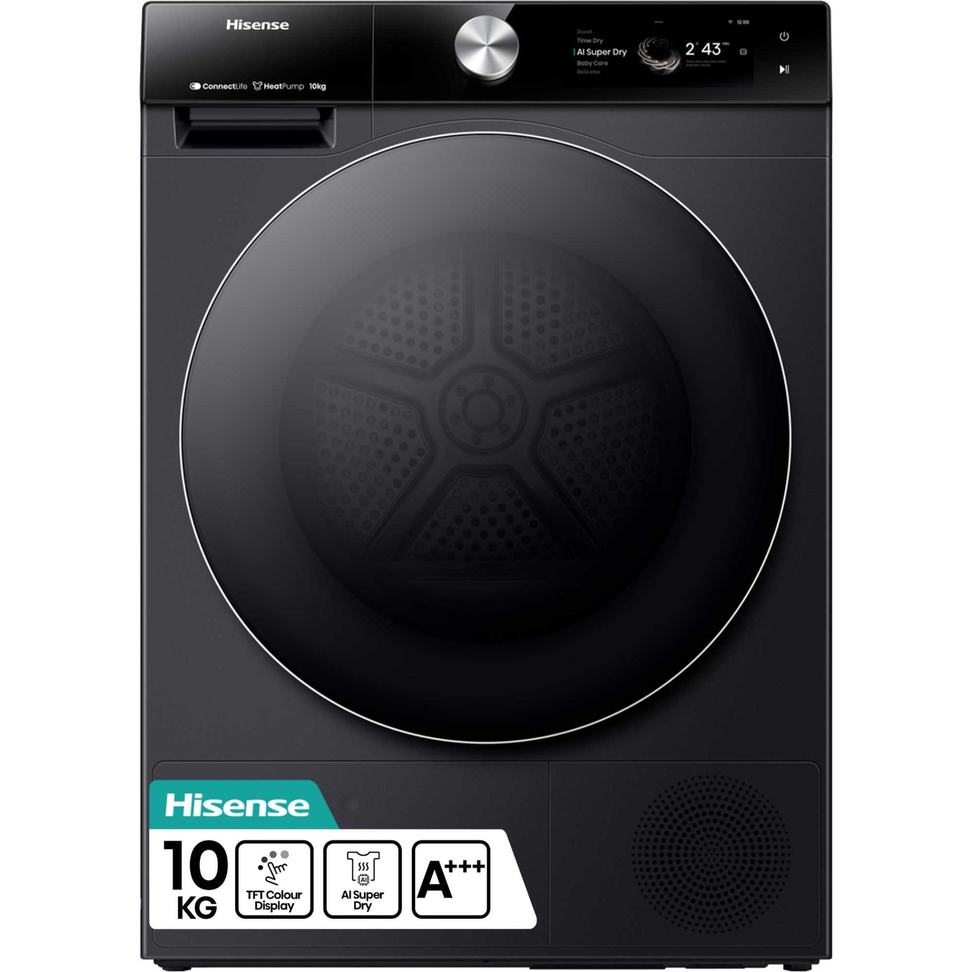 Hisense 7S 10kg Heat Pump Tumble Dryer - DH7S107BB