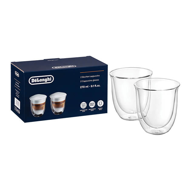 2 DOUBLE WALLED CAPPUCCINO GLASSES