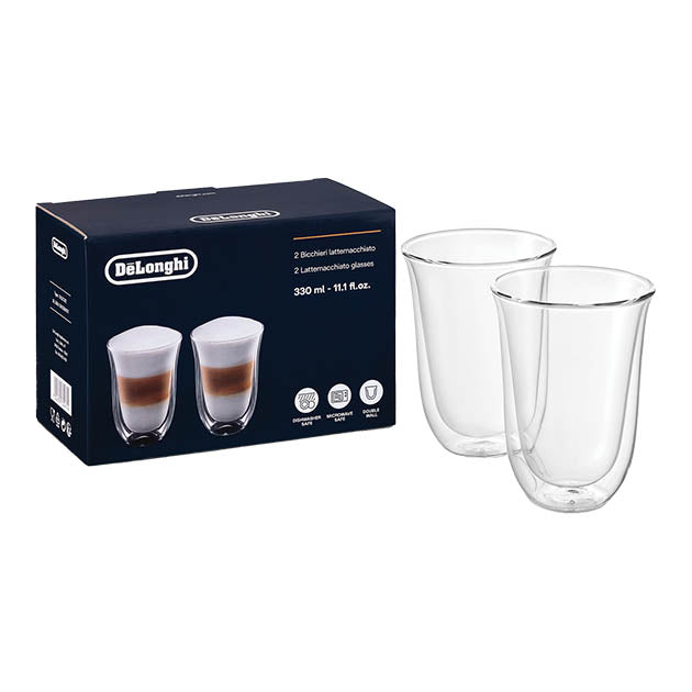 2 DOUBLE WALLED LATTE GLASSES