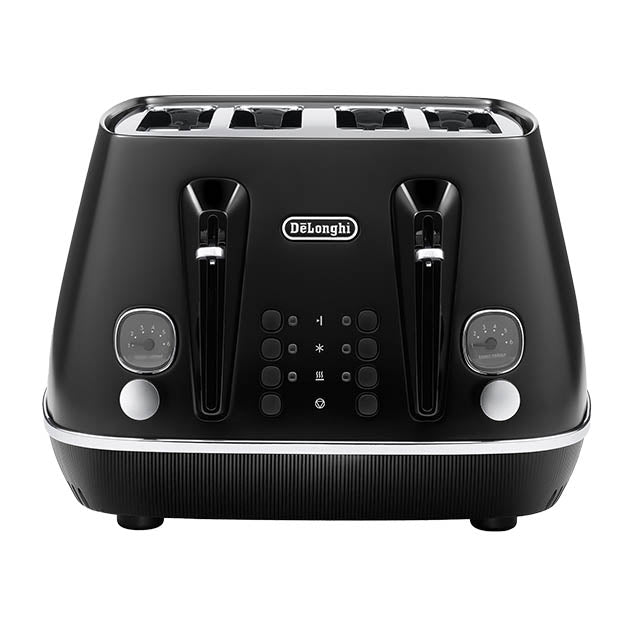 4 SLICE DISTINTA X STAINLESS STEEL TOASTER BLACK