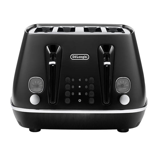 4 SLICE DISTINTA X STAINLESS STEEL TOASTER BLACK