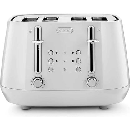 De'Longhi Eclettica 4 Slot Toaster - Whimsical White