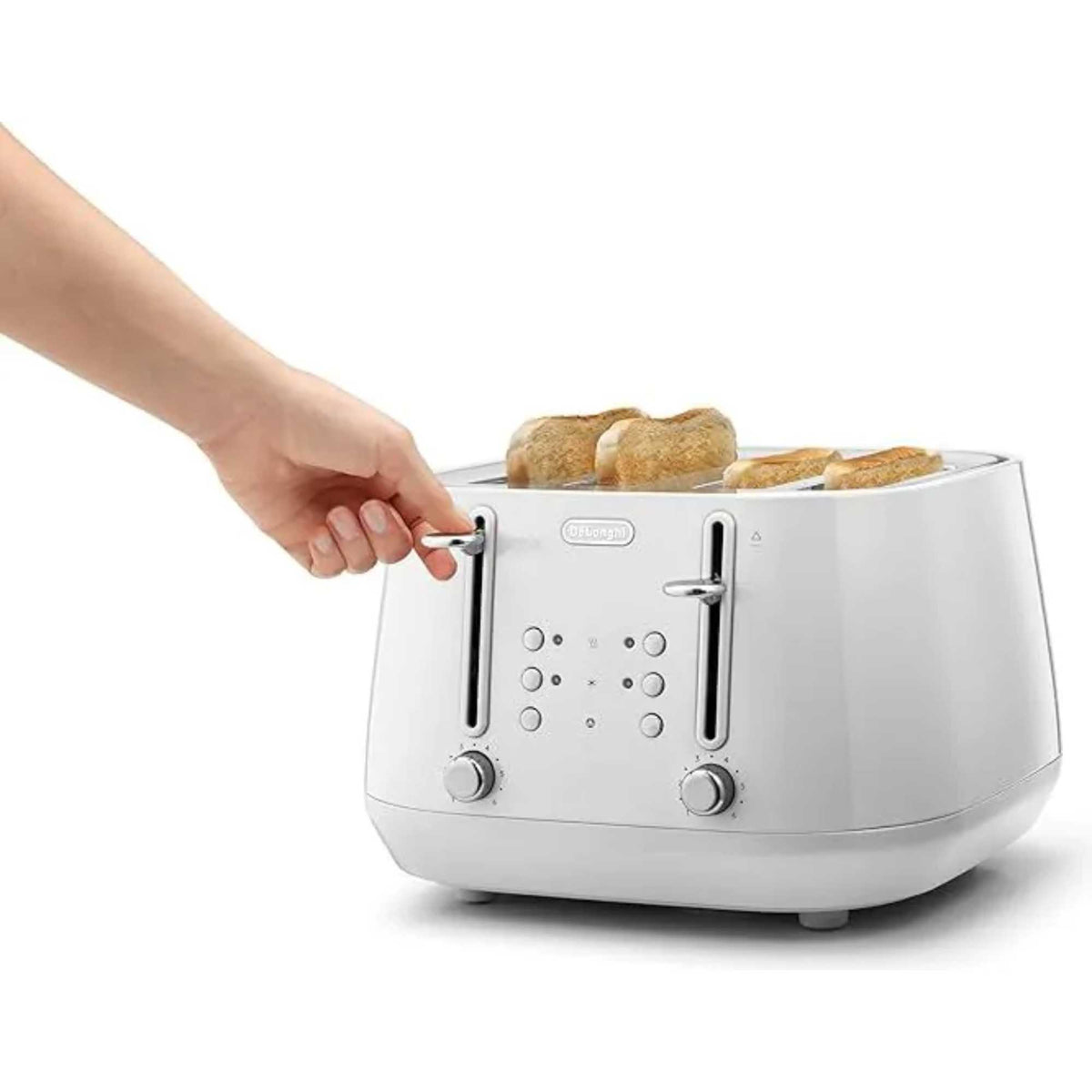 De'Longhi Eclettica 4 Slot Toaster - Whimsical White