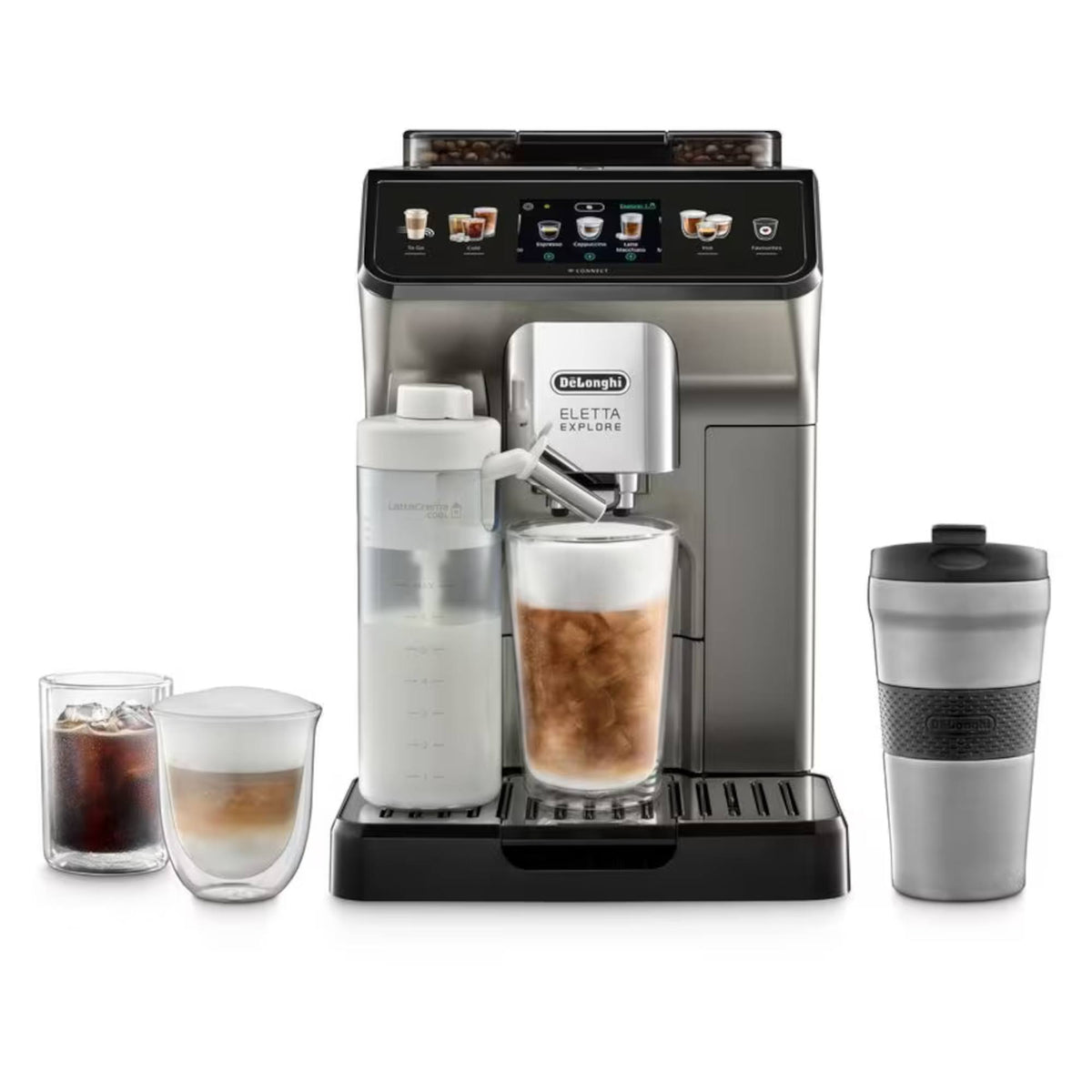 De'Longhi ECAM450.86.T Eletta Explore Bean to Cup Coffee Machine - Titanium