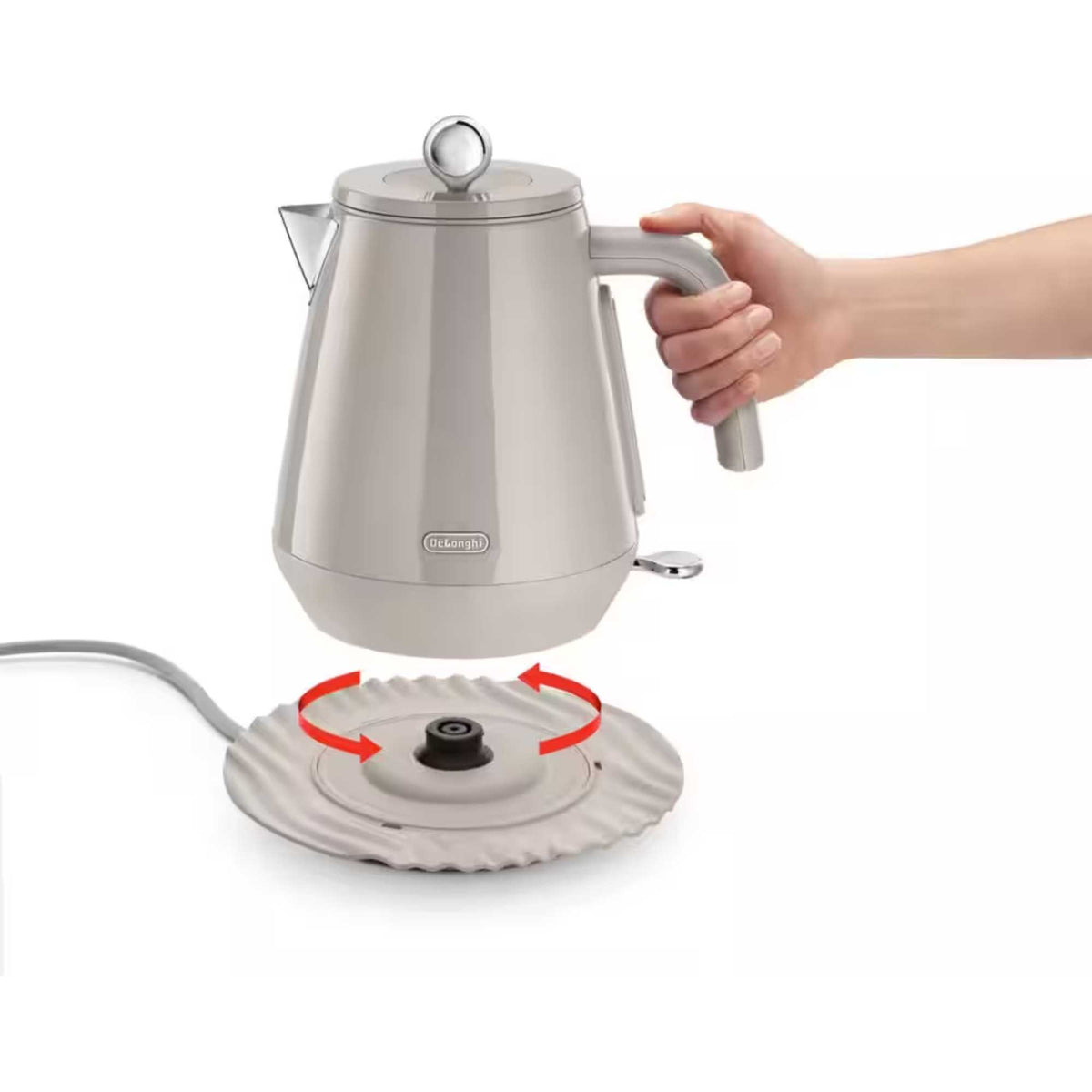 De'Longhi KBY3001 Eclettica Rapid Boil Kettle - Beige