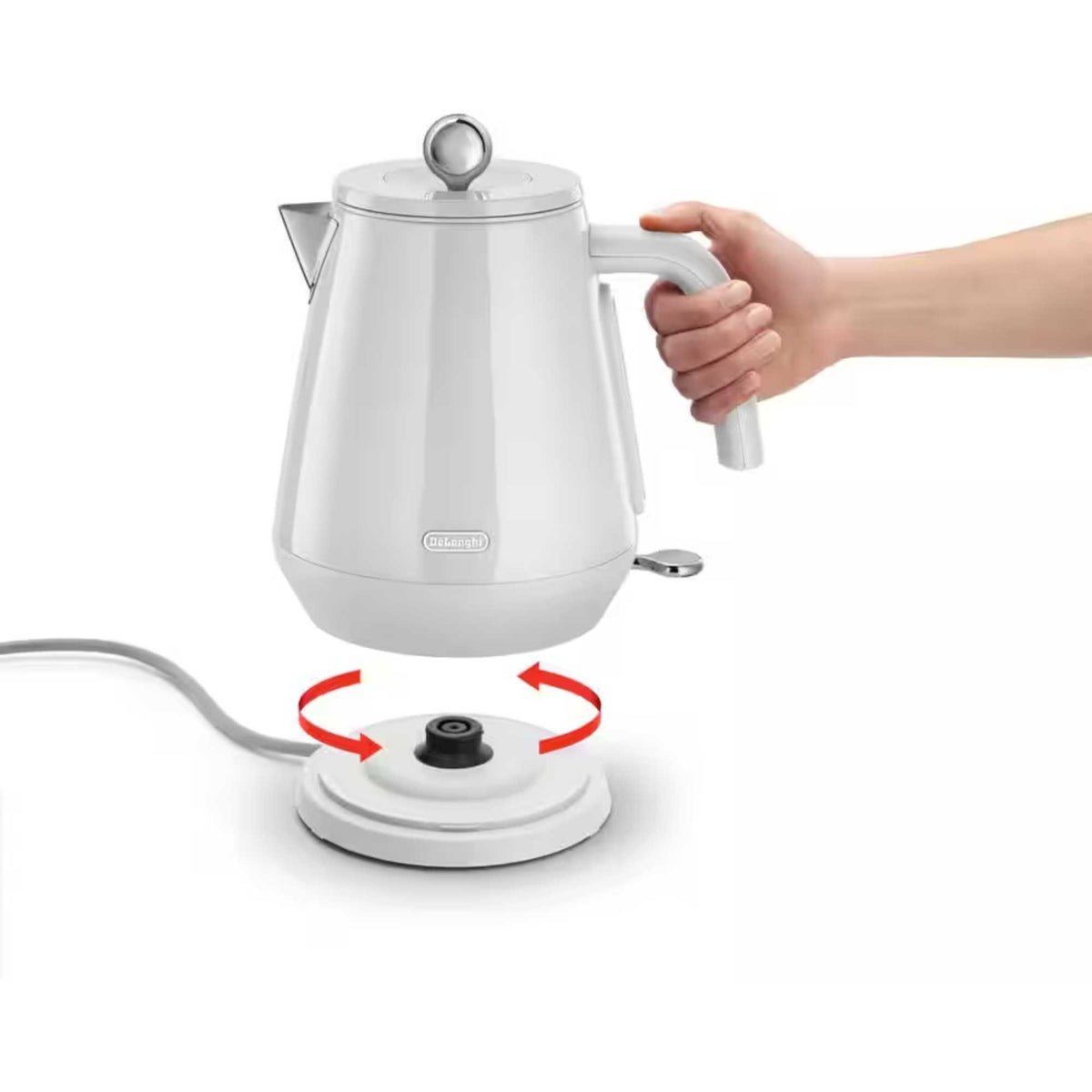 De'Longhi KBY3001 Eclettica Rapid Boil Kettle - White