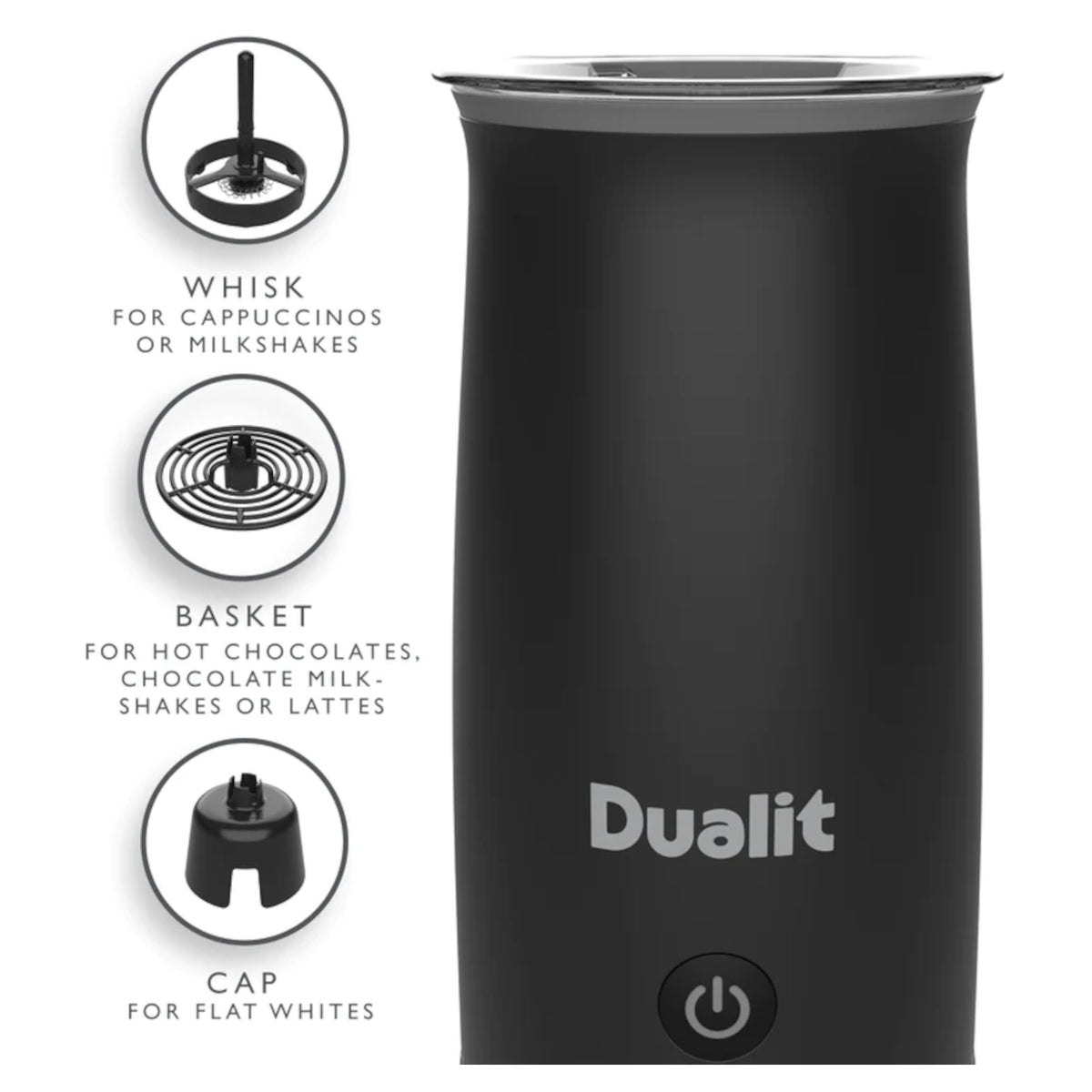 Dualit 84140 Hot Chocolate Maker & Milk Frother - Black