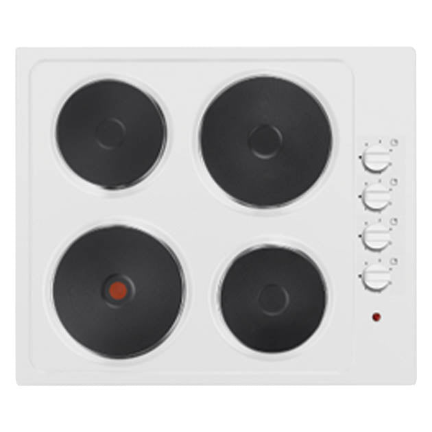 60CM 4 PLATE ELECTRIC HOB WHITE