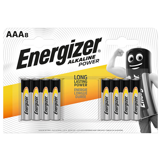 AAA ALKALINE POWER BATTERIES (PACK OF 8)