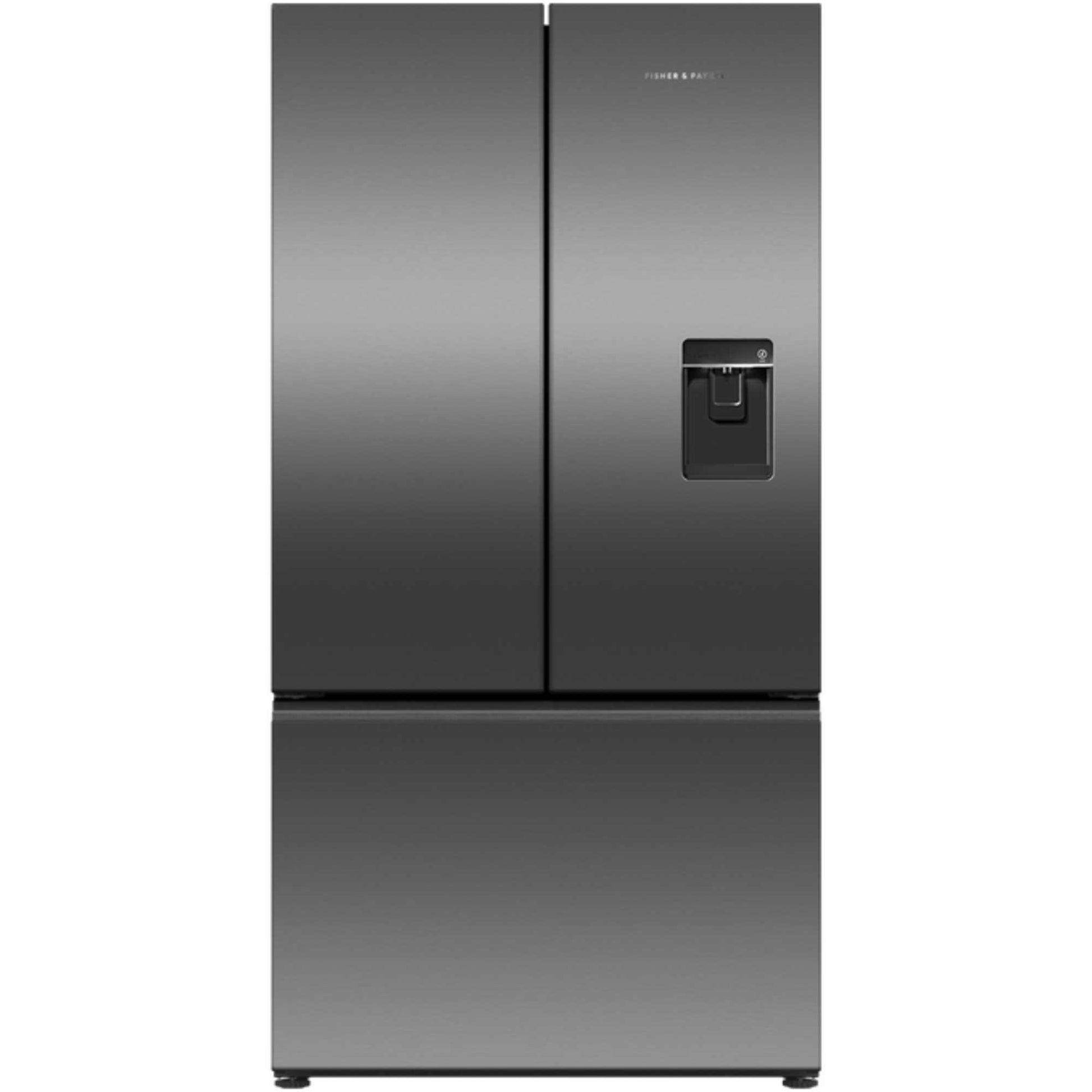 Fisher & Paykel Series 7 American Style Fridge Freezer 70/30 Frost Free - Black Stainless Steel - RF540ANUB6