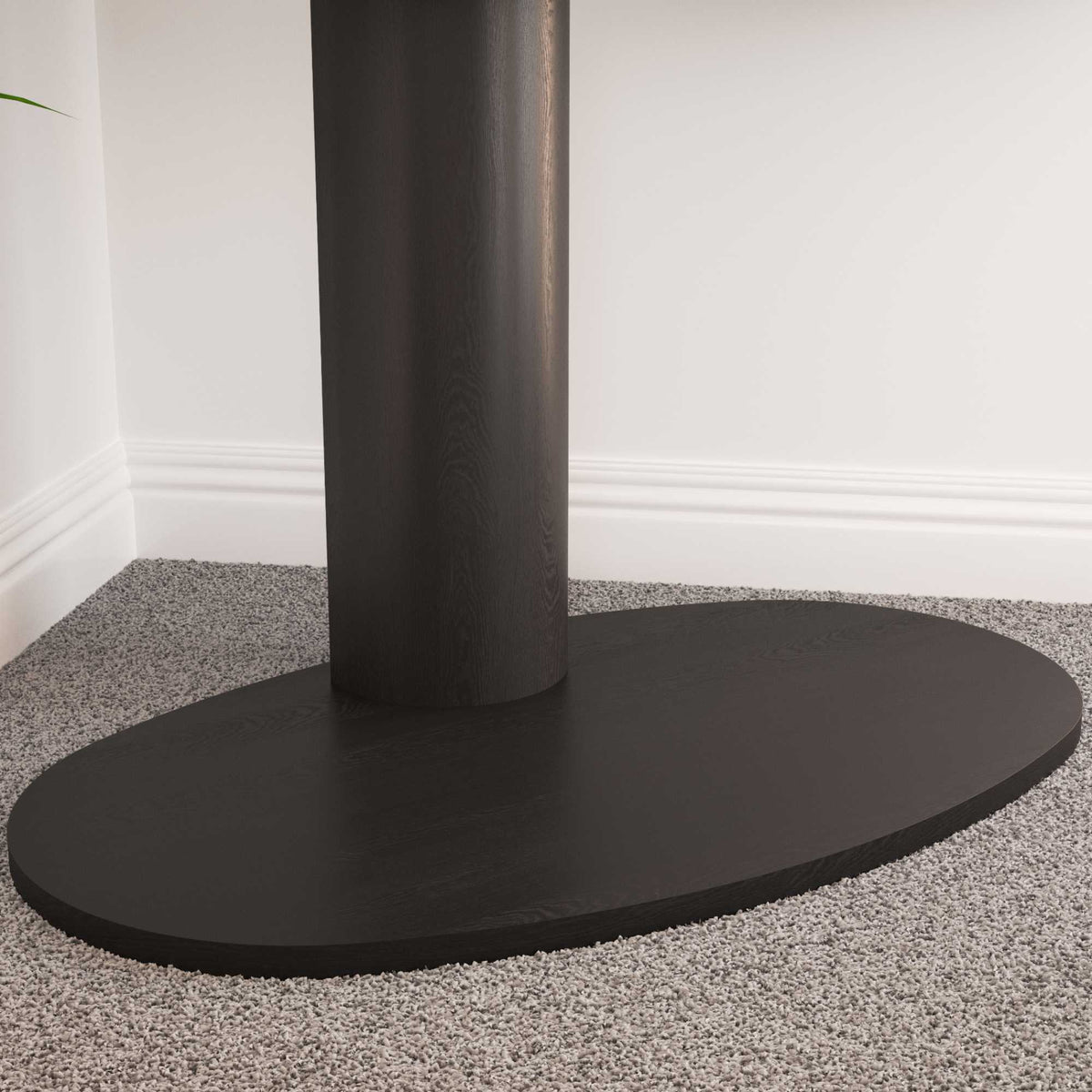 AVF FL930CHEB Affinity Chepstow One Oval Pedestal TV Stand for 32-65" TVs - Black