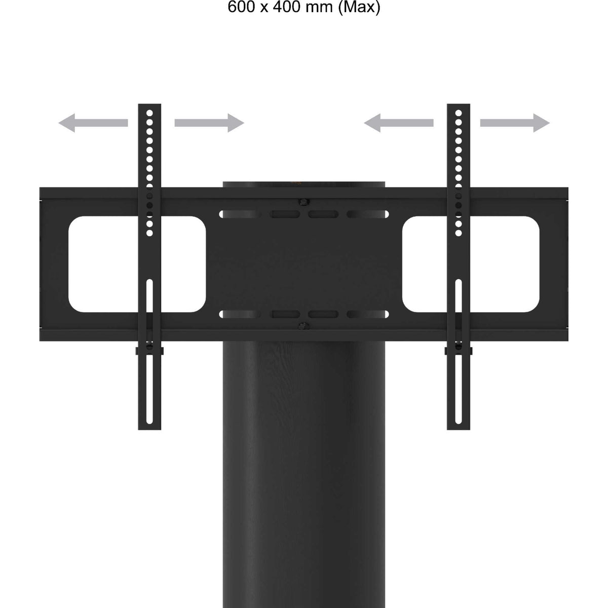 AVF FL930CHEB Affinity Chepstow One Oval Pedestal TV Stand for 32-65" TVs - Black