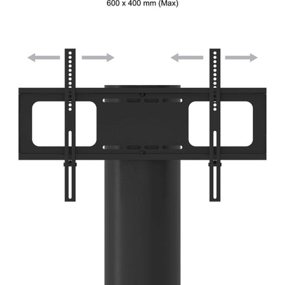 AVF FL930CHEB Affinity Chepstow One Oval Pedestal TV Stand for 32-65" TVs - Black