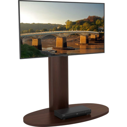 AVF FL930CHEW Affinity Chepstow One Oval Pedestal TV Stand for 32-65" TVs - Walnut