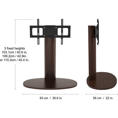 AVF FL930CHEW Affinity Chepstow One Oval Pedestal TV Stand for 32-65" TVs - Walnut