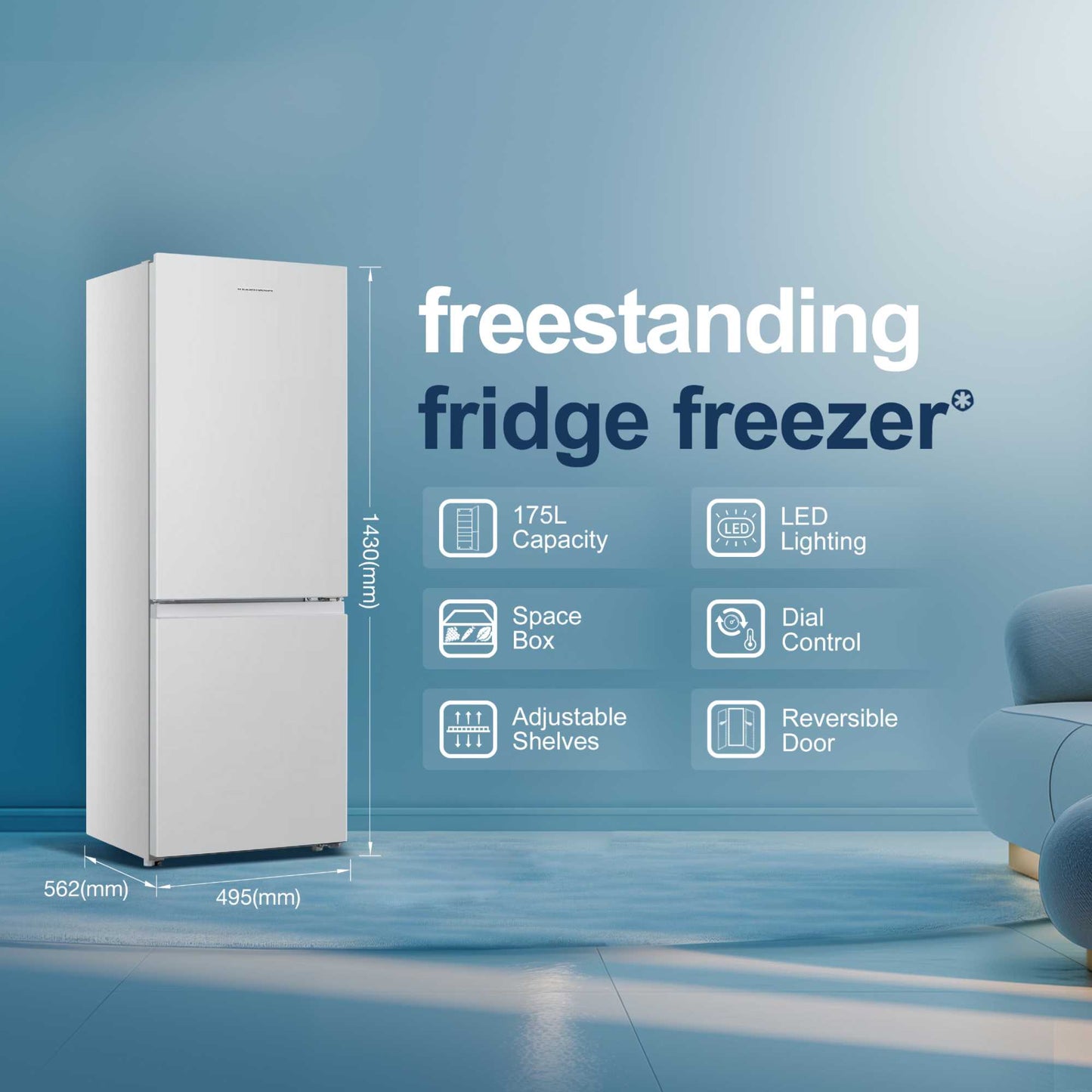 Fridgemaster Fridge Freezer 70/30 - White - MC50165E