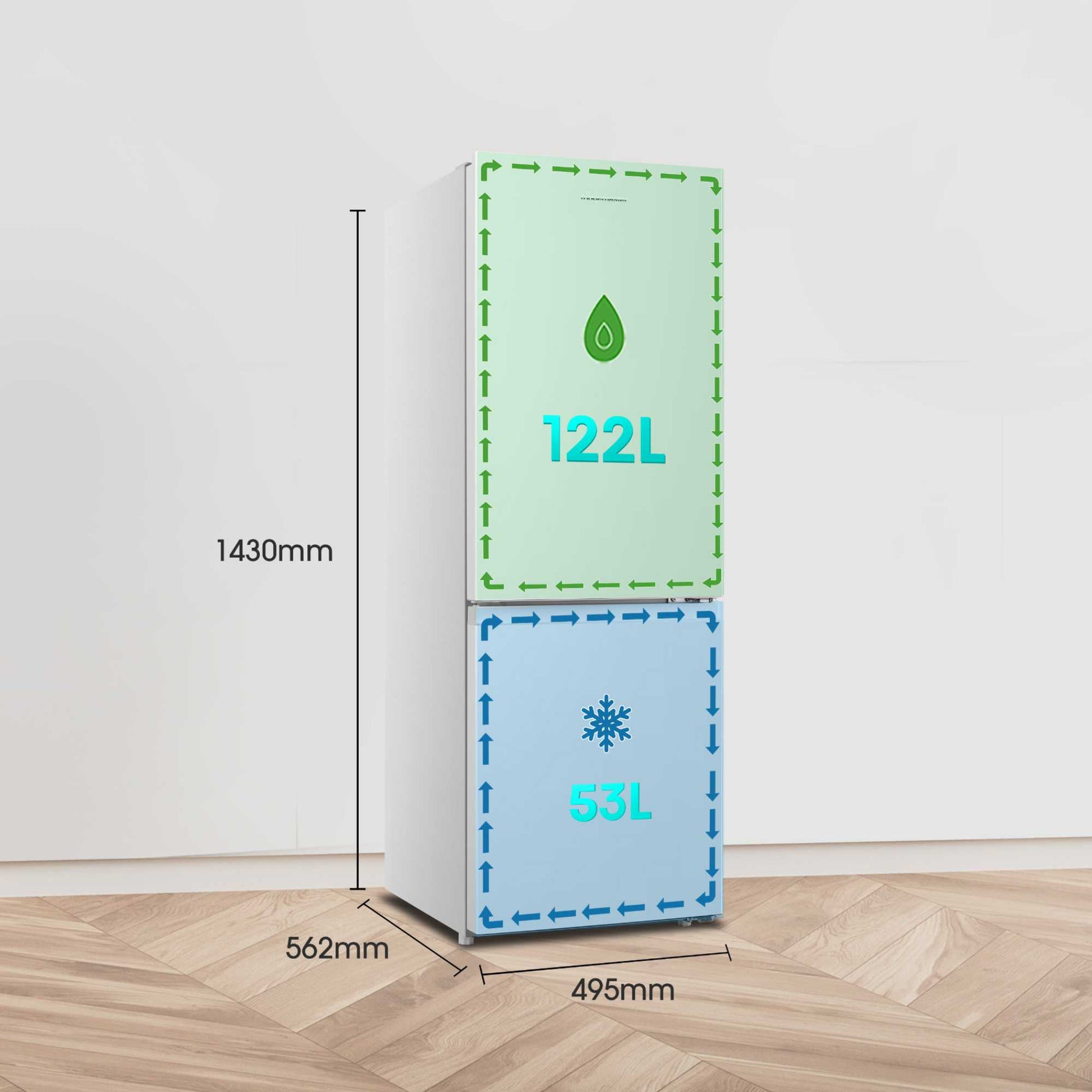 Fridgemaster Fridge Freezer 70/30 - White - MC50165E