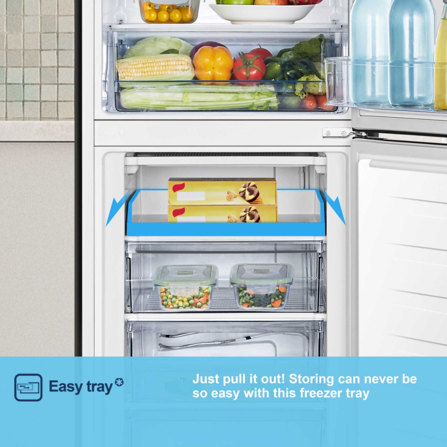 Fridgemaster Fridge Freezer 50/50 - White - MC55240DE