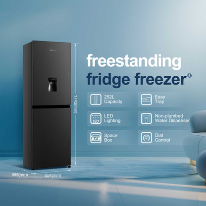 Fridgemaster Fridge Freezer 50/50 - Black - MC55240DEB